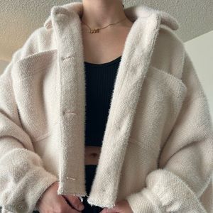 Collusion Sherpa crop jacket